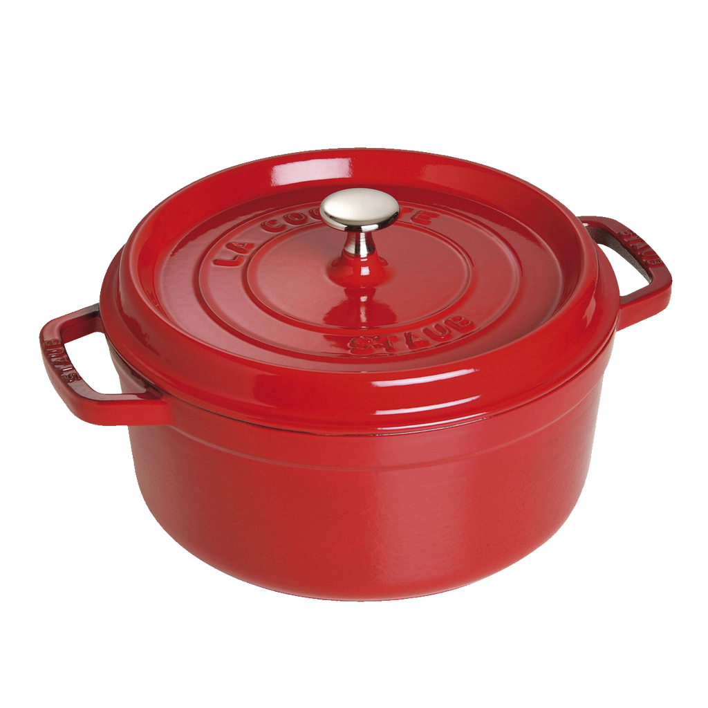 Staub La Cocotte 24cm, rund, Kirsch-Rot, Gusseisen