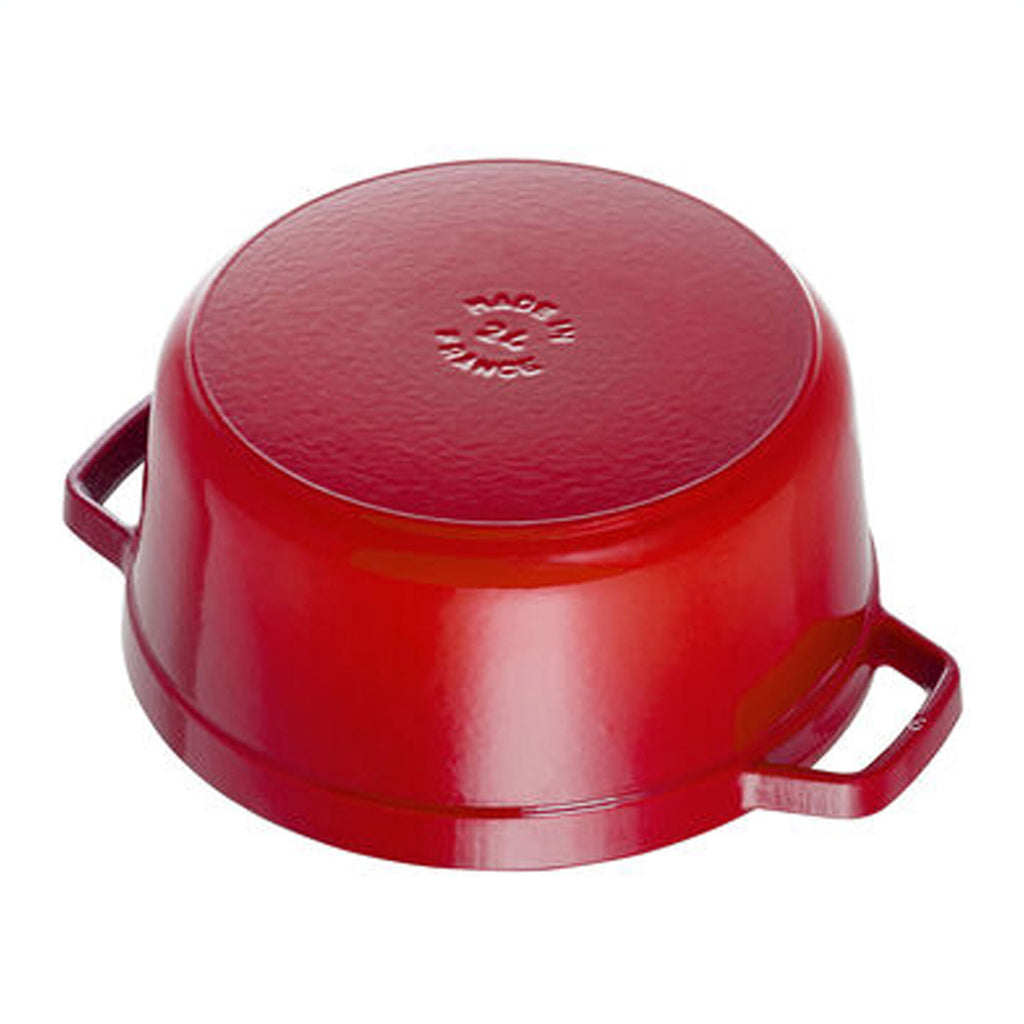 Staub La Cocotte 24cm, rund, Kirsch-Rot, Gusseisen