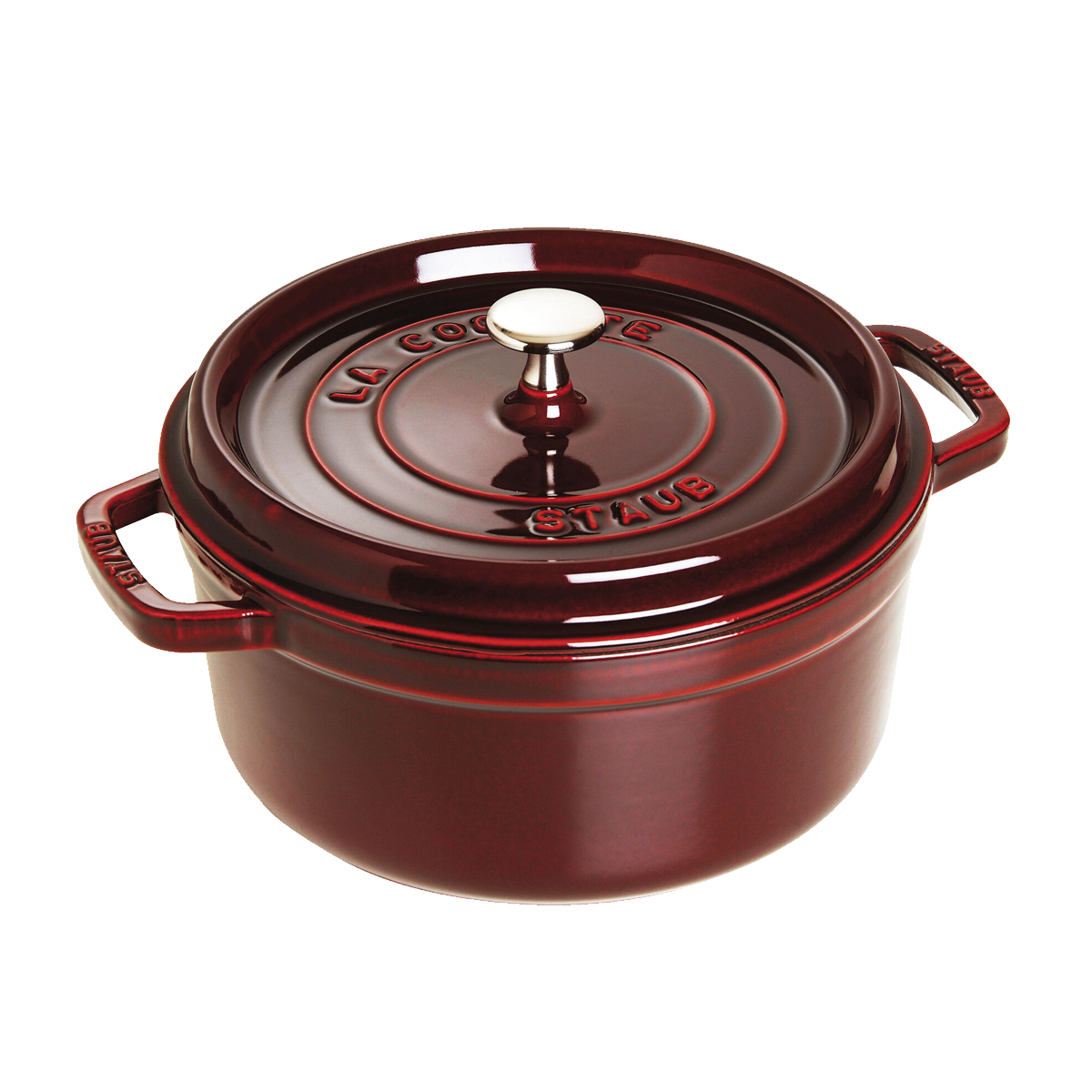 Staub La Cocotte 26cm, rund, Grenadine-Rot, Gusseisen