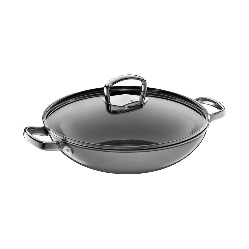 WMF Fusiontec Mineral Wok mit Glasdeckel 32cm Platinum